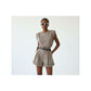 Shoulder Pad Top and Short Pants set.