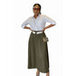 High Waist A Line Long Skirt