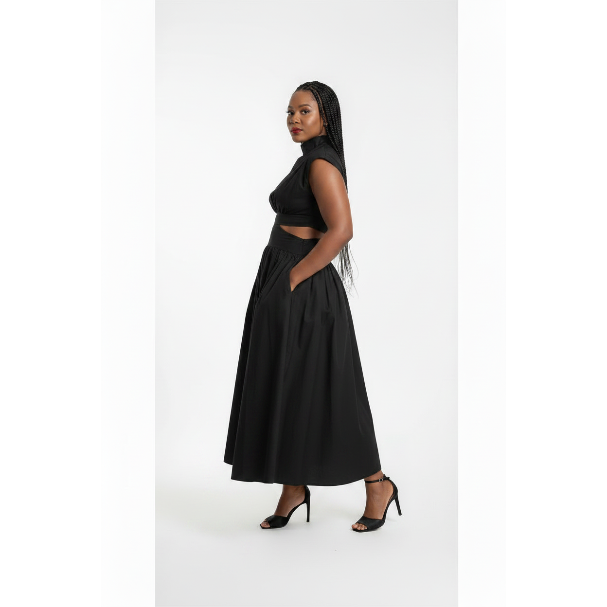 Sleeveless Swing Maxi Tank Dress.