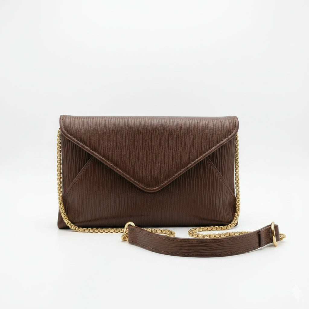 Metallic Crossbody Purse Envelope Chain Mini Evening Handbag