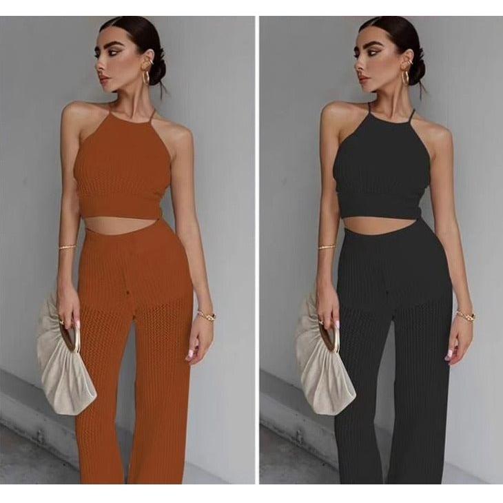 High Waisted Palazzo Set