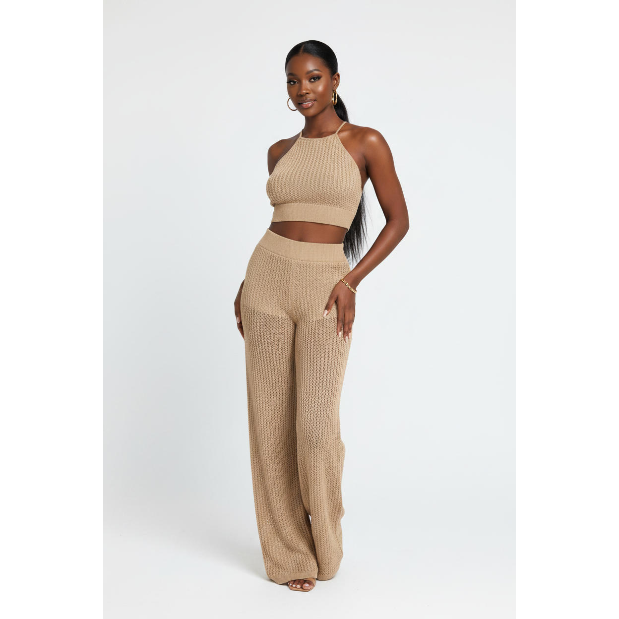 High Waisted Palazzo Set