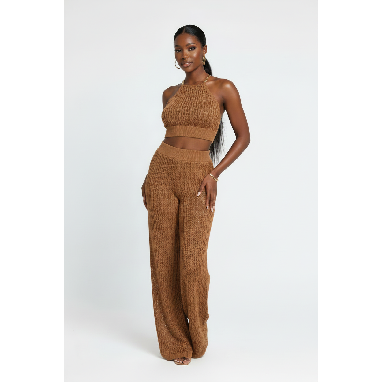 High Waisted Palazzo Set