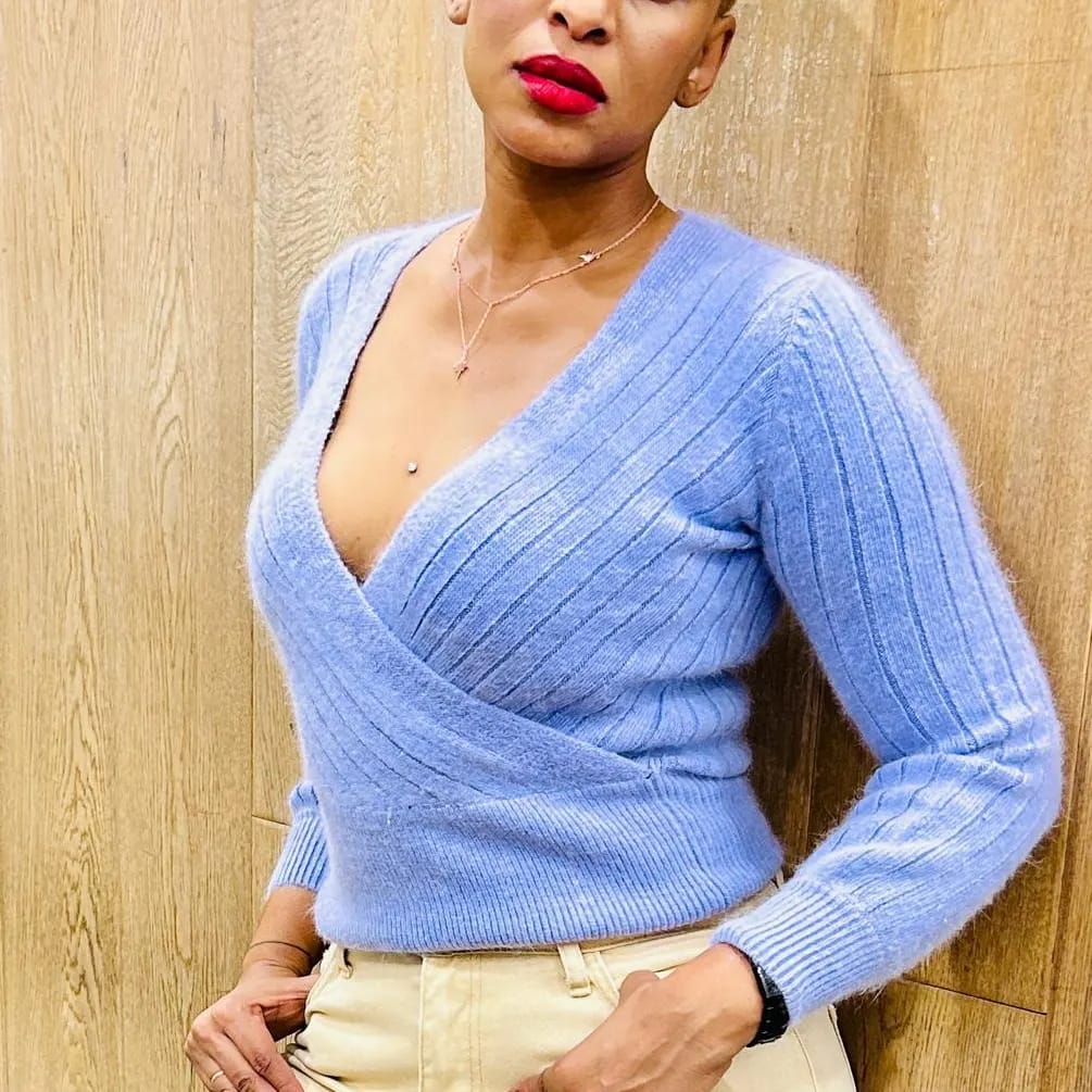 Sexy Knitted V-Neck Top