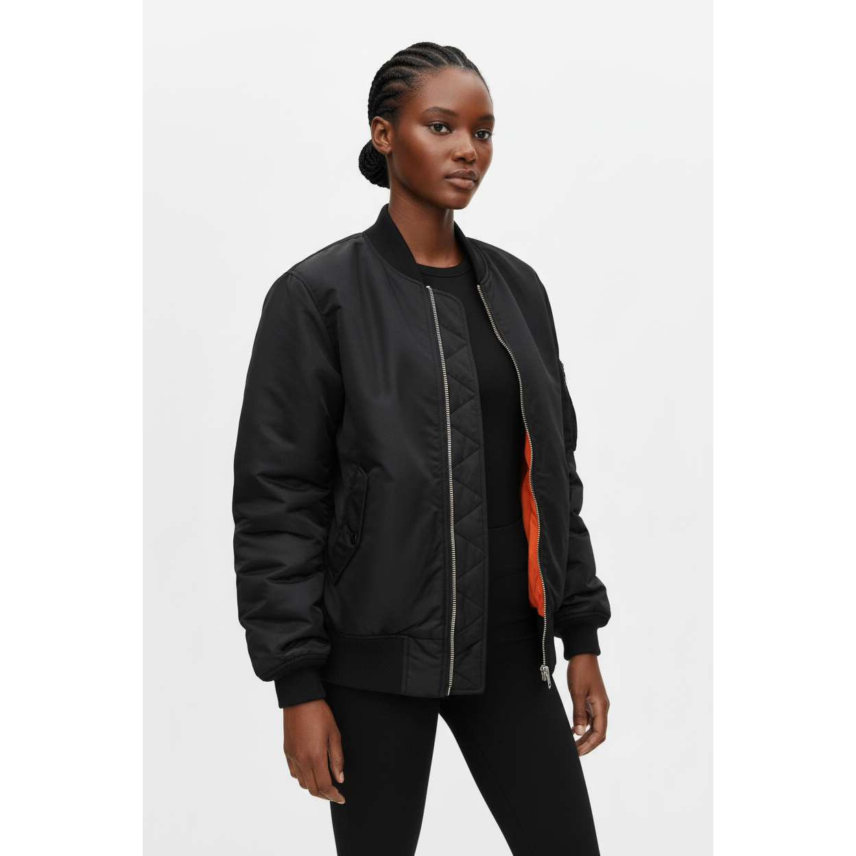 Bomber Jacket Long Sleeve Coat