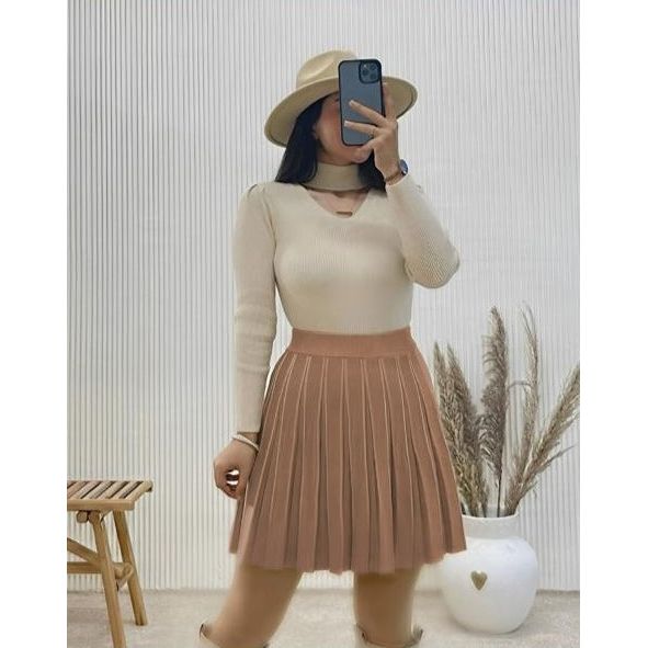 Sexy Pleated Mini Skirt