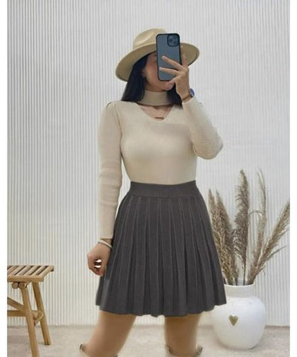 Sexy Pleated Mini Skirt