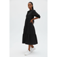 Puff Sleeve Loose Long Dress 