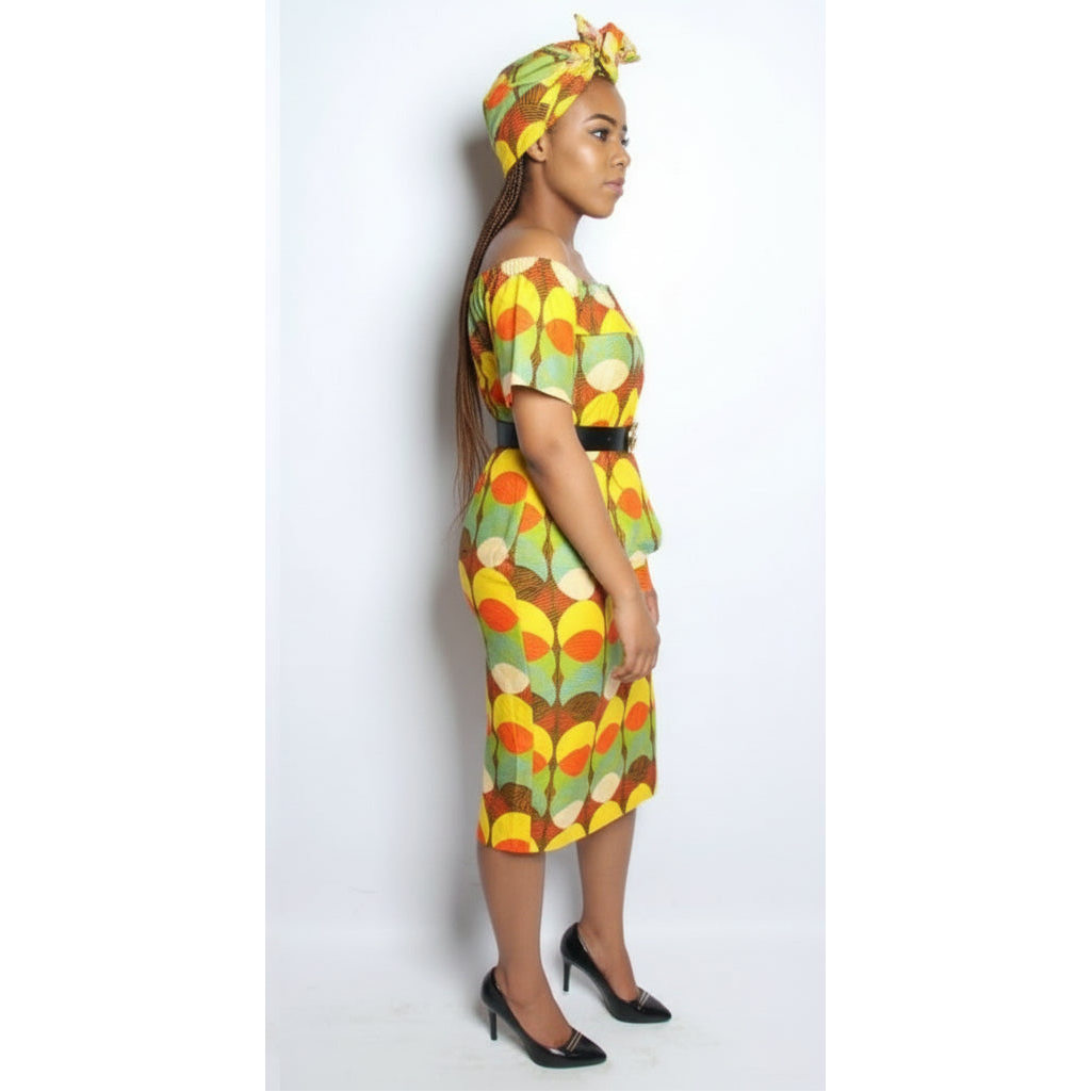 off shoulder ankara dress