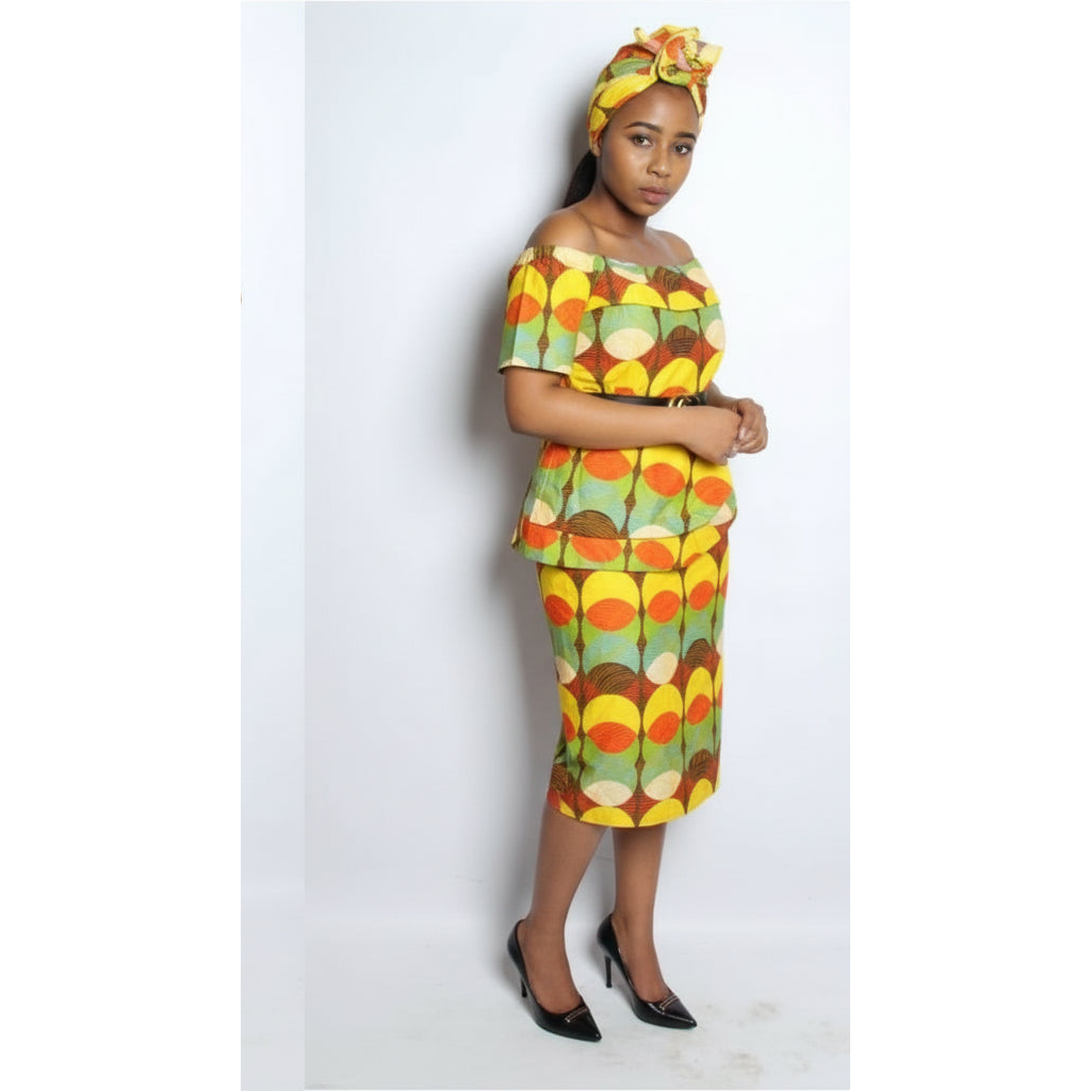 off shoulder ankara dress