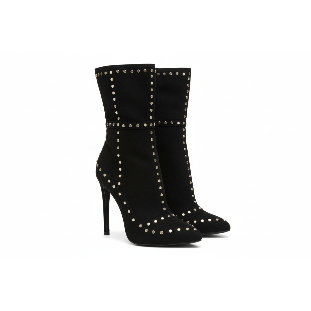 Pointed Toe Rivet Boots