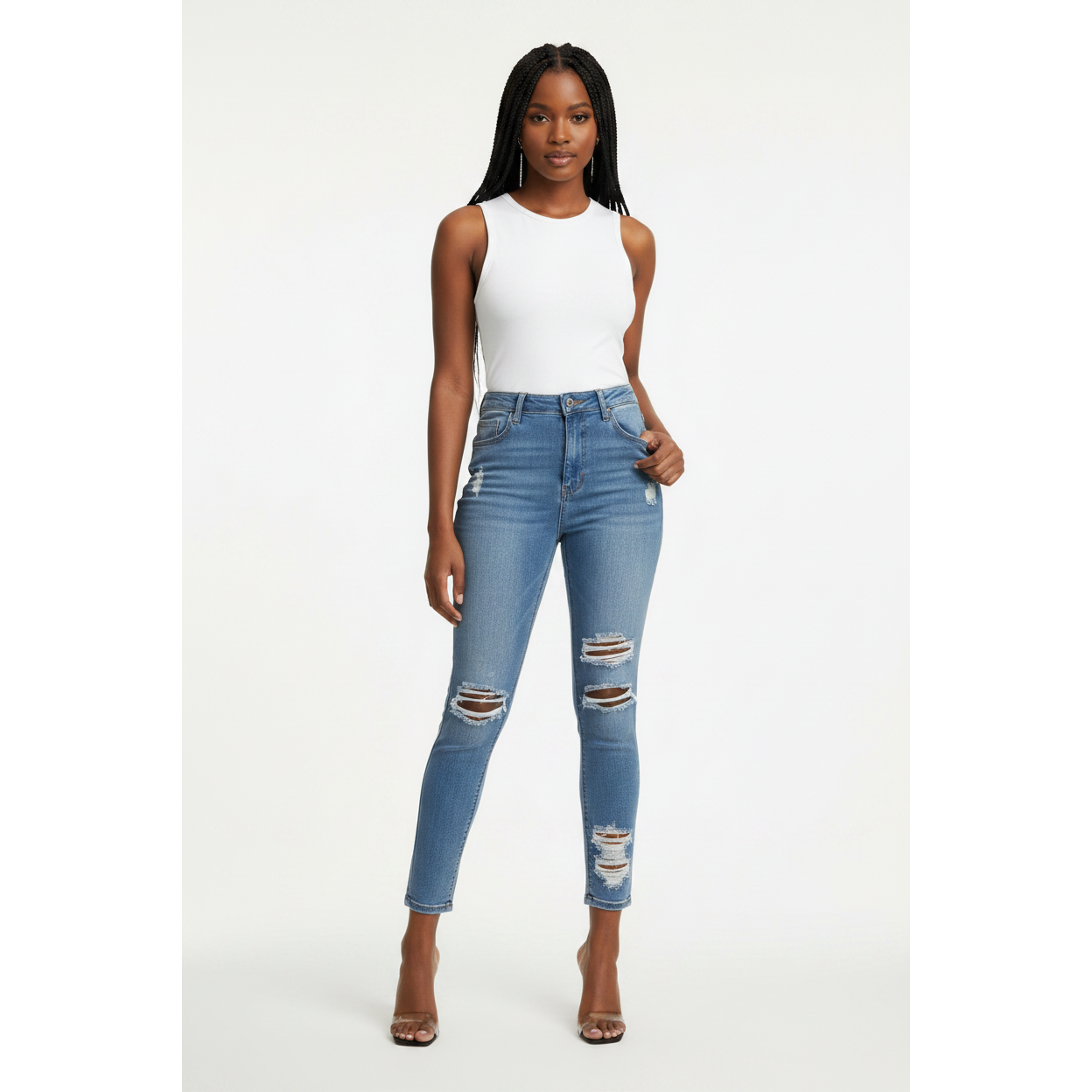 Ripped skinny jean