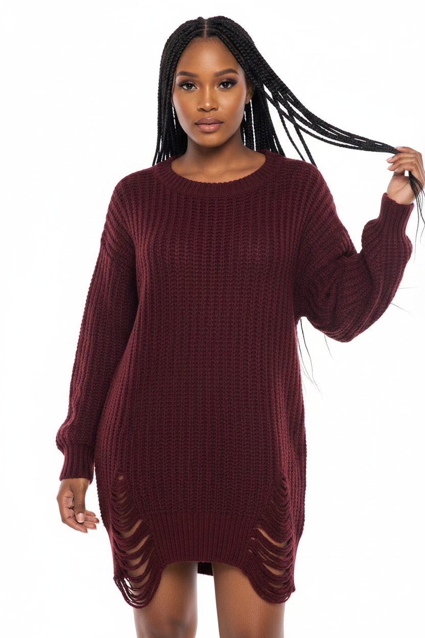 Distressed Jersey Top