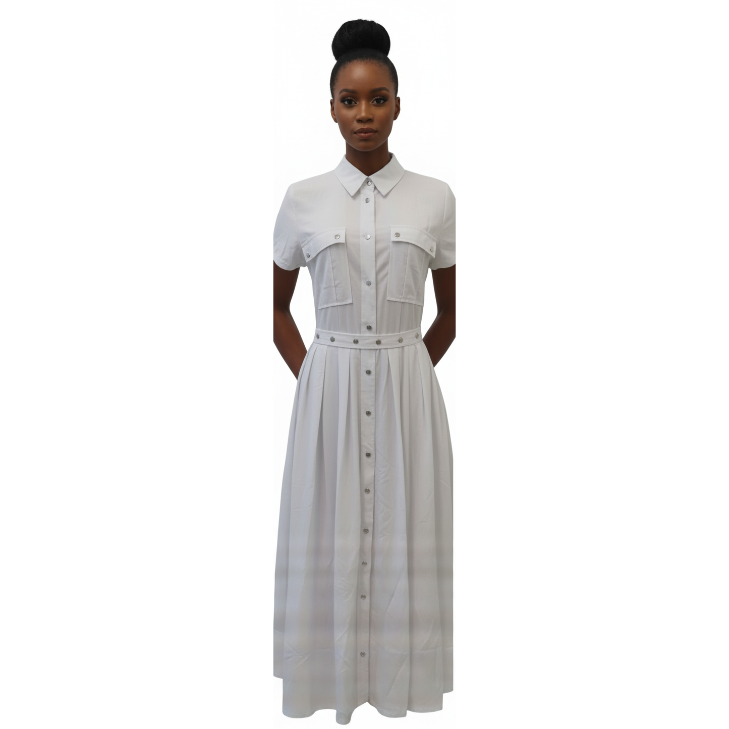 Snap Front Shirt Dress