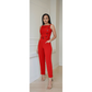 Sleeveless Button Design Jumpsuit