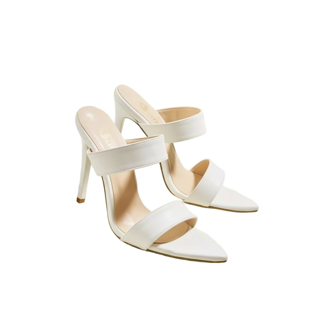 Pointed Toe High Hell Mules.