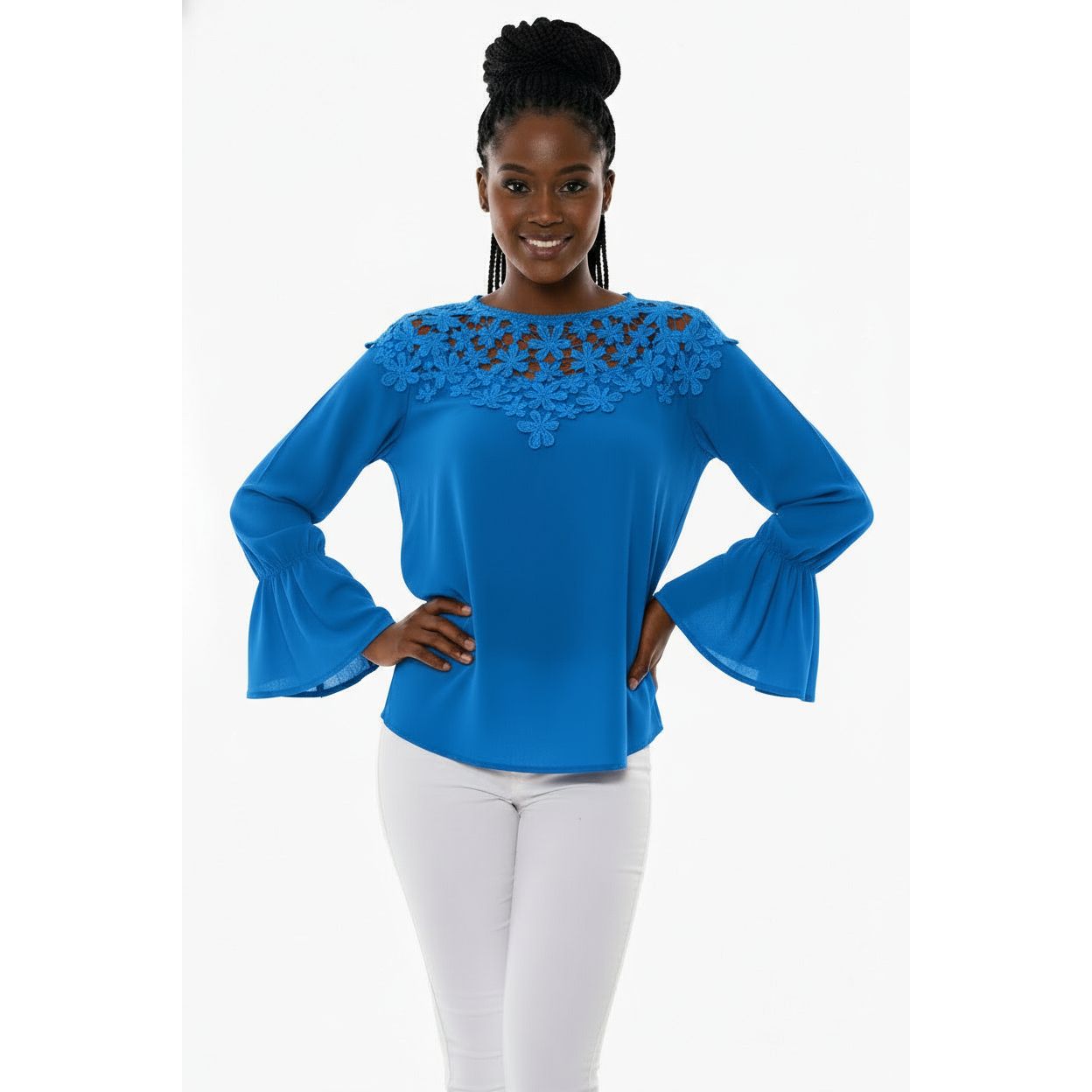 Long sleeve Crochet detailed Top