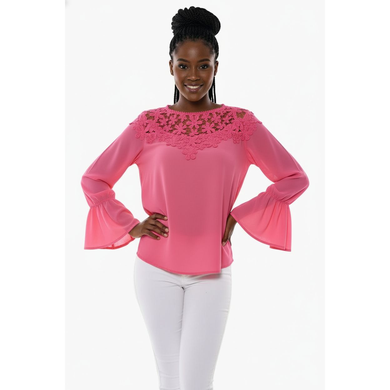 Long sleeve Crochet detailed Top – YELLOW SUB TRADING