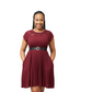 Pleated Plus-size Dress 