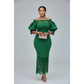 Off Shoulder Formal Office Wear Dress