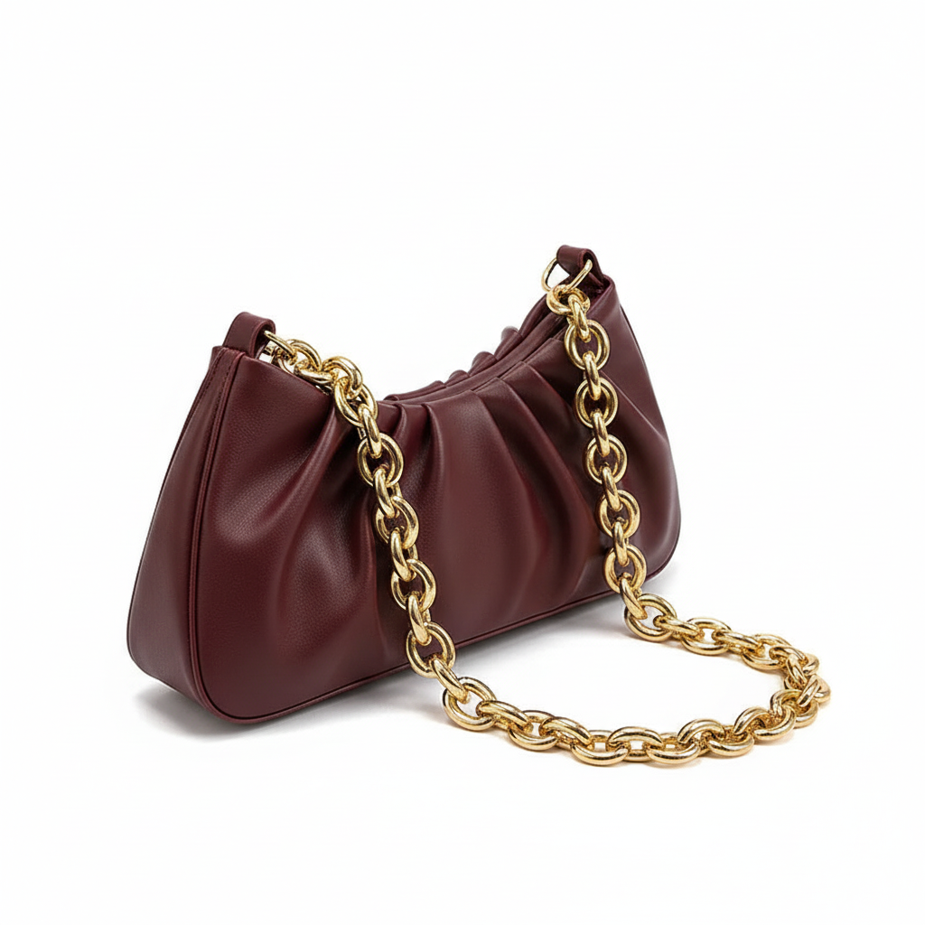 Chain Folds Designer Shoulder Bags
