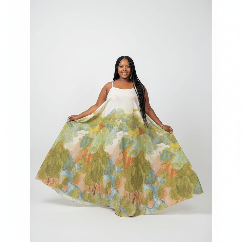 Stylish Floral Print Maxi Dress.