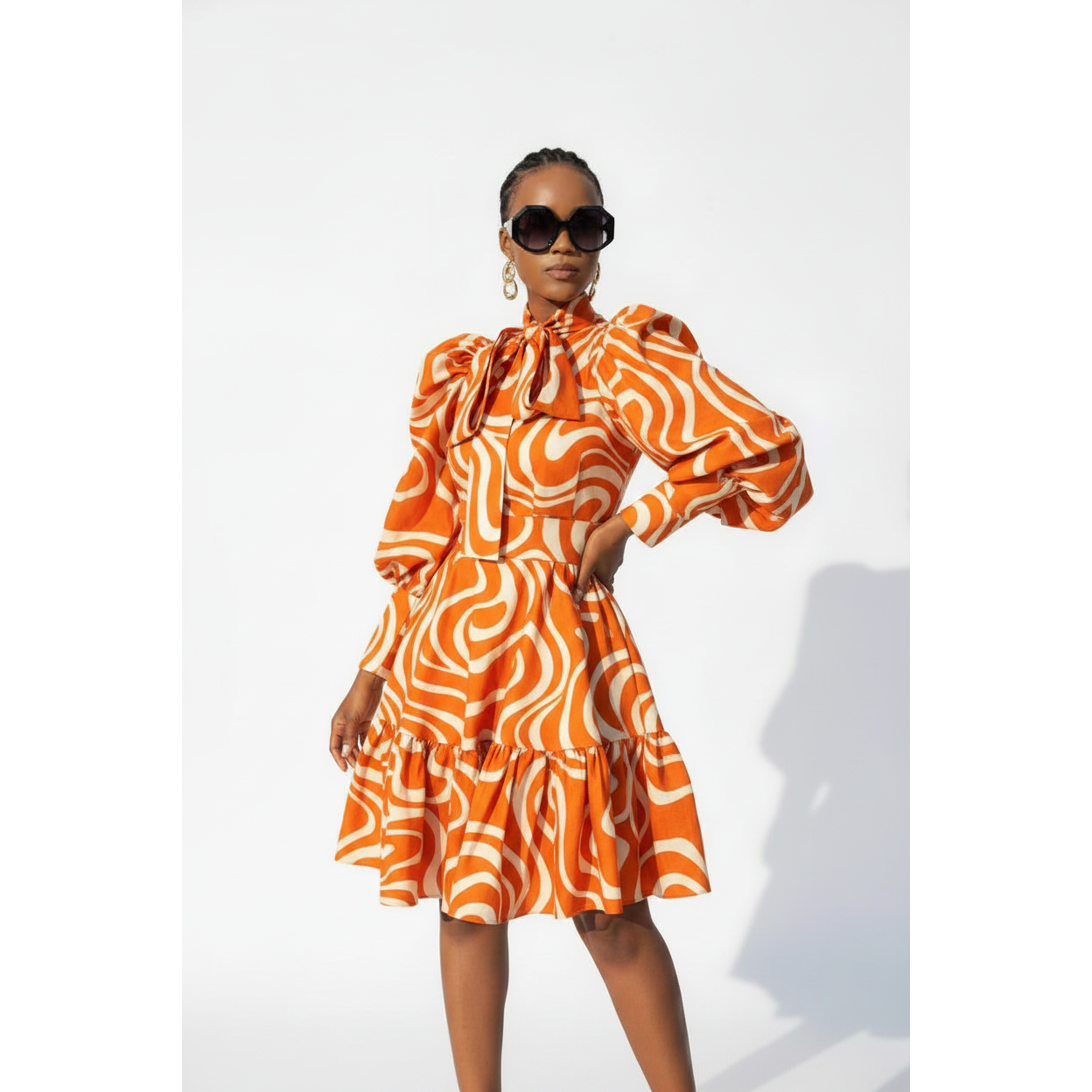 Vintage Loose Long Sleeve Dress