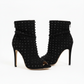 Open Toe Rivet Ankle Boots