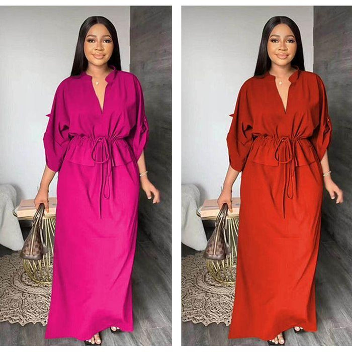 Vintage Short Sleeve Maxi Dress — YELLOW SUB TRADING