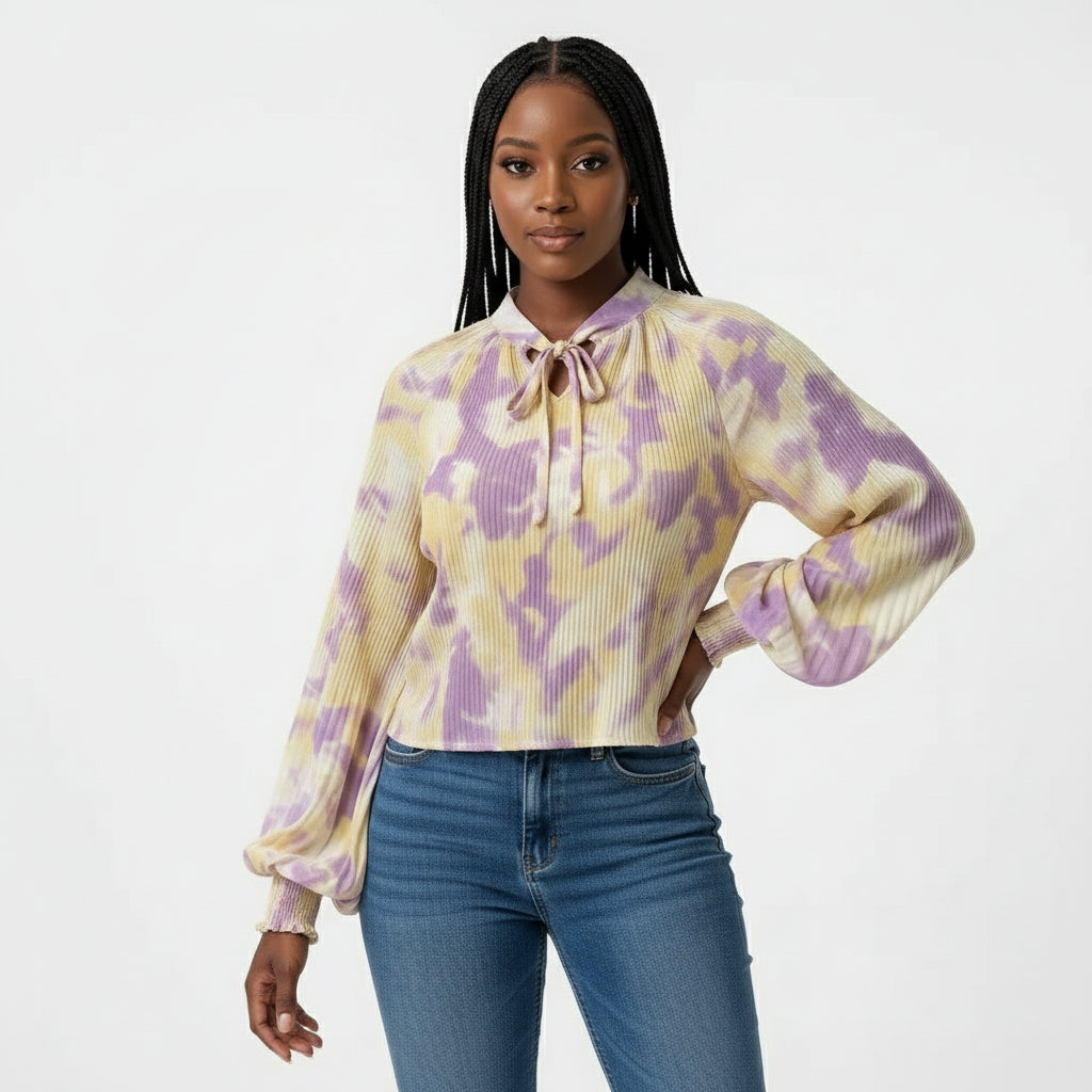 Tie Dye Chiffon Blouses
