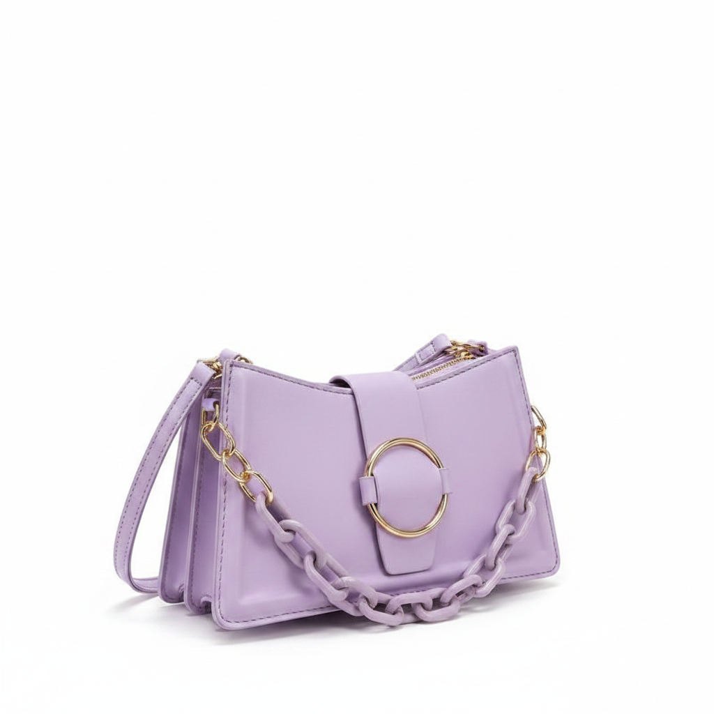 Convertible Clutch & Crossbody with O-Ring Hardware Shoulder Bag
