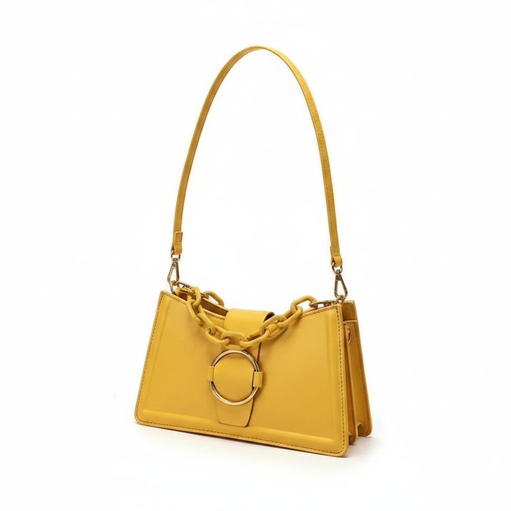 Convertible Clutch & Crossbody with O-Ring Hardware Shoulder Bag