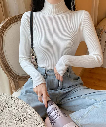 Pullover Turtleneck Light Sweater Poloneck