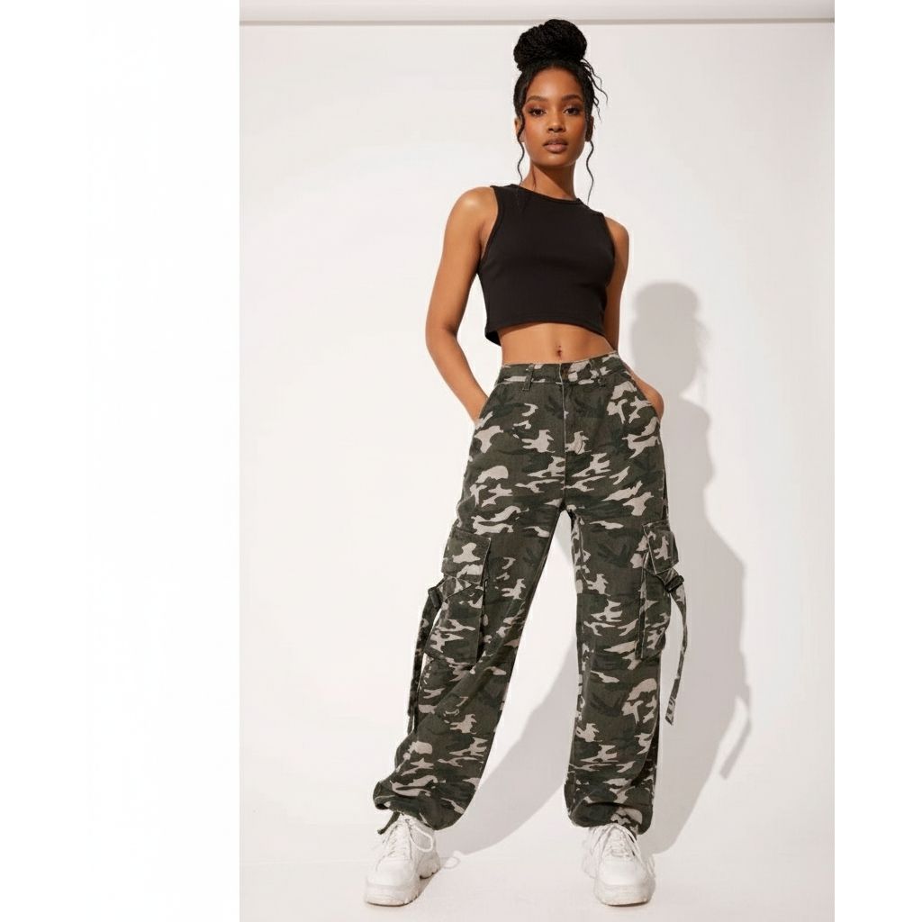 Pocket Wide Leg Cargo Pant