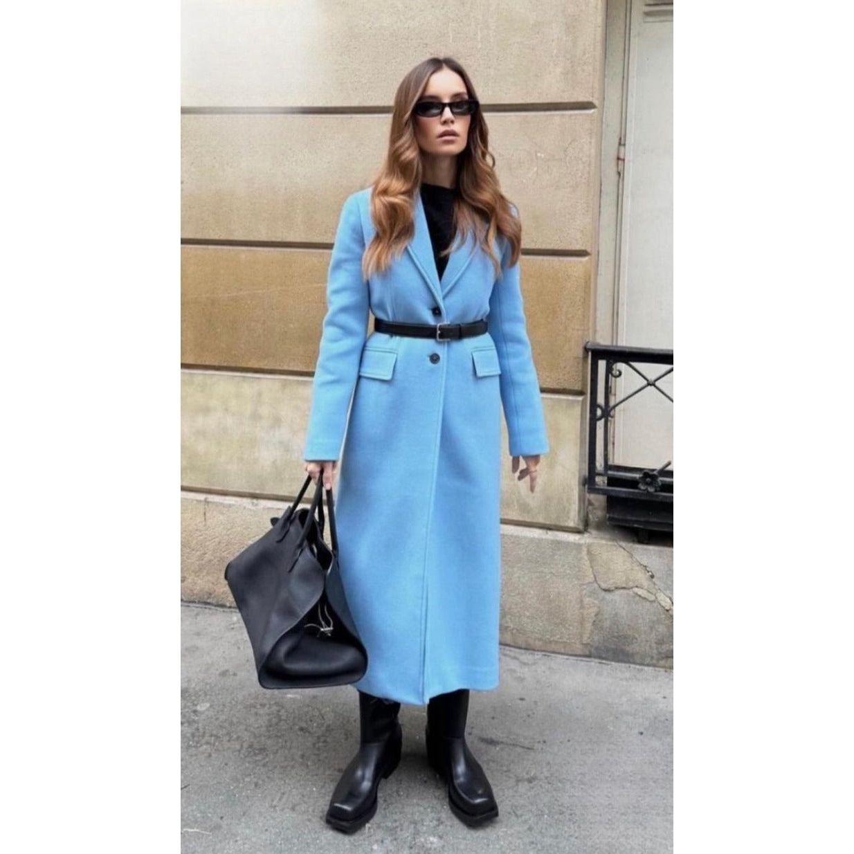 Vintage Buttoned Long Coat