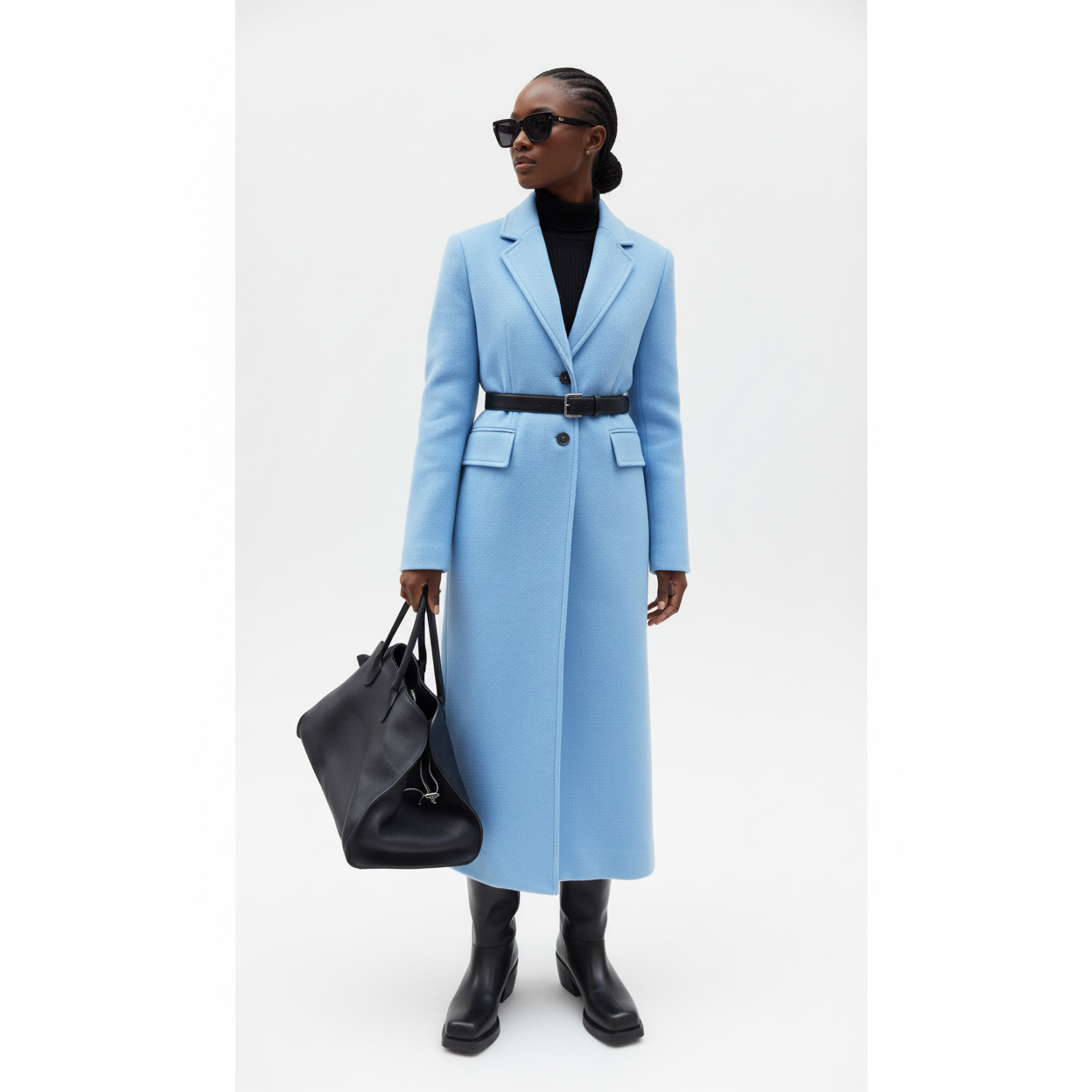 Vintage Buttoned Long Coat
