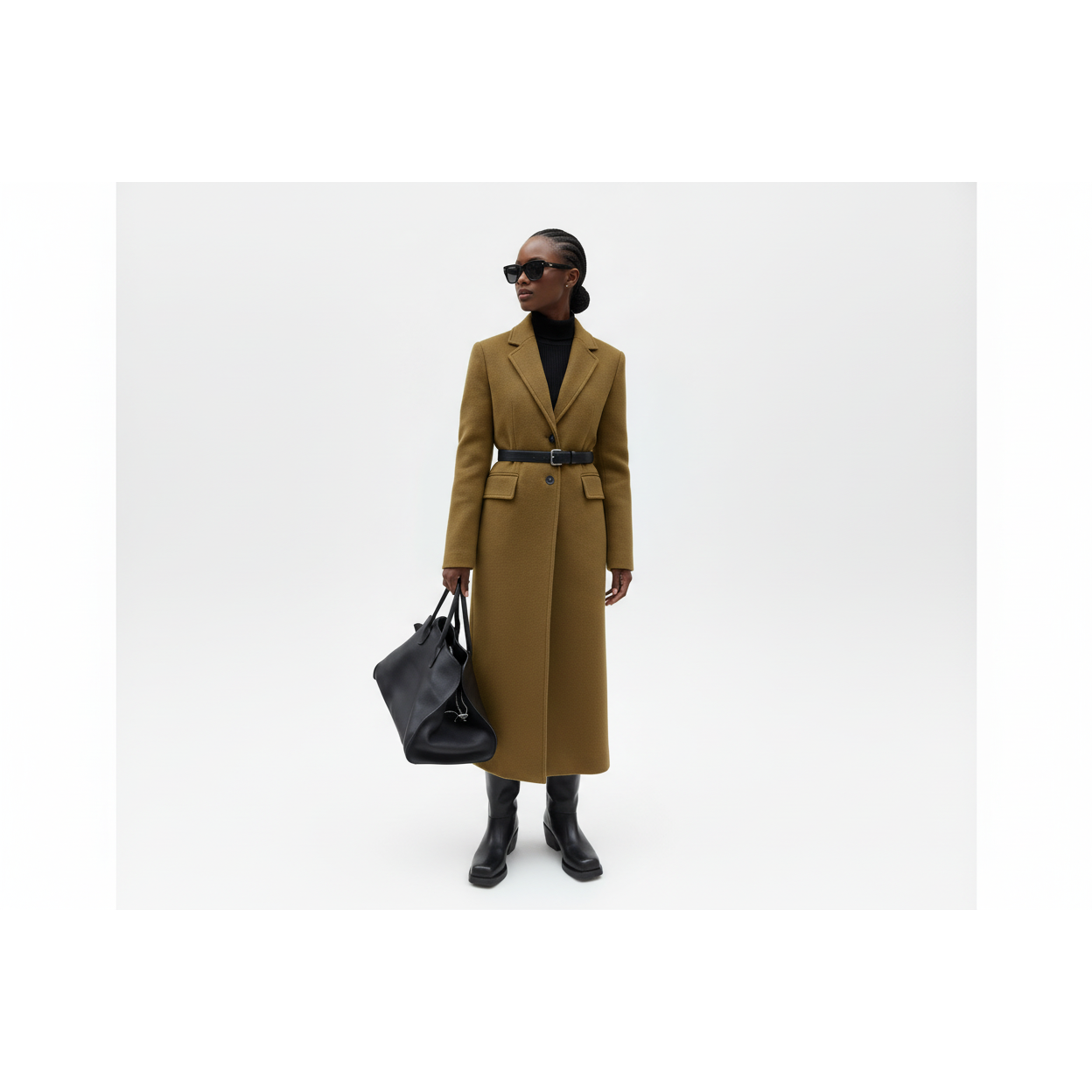 Vintage Buttoned Long Coat