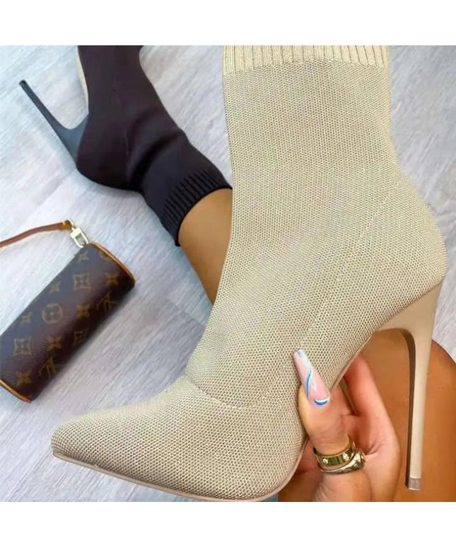 Stiletto Thin High Heel Ankle Boots