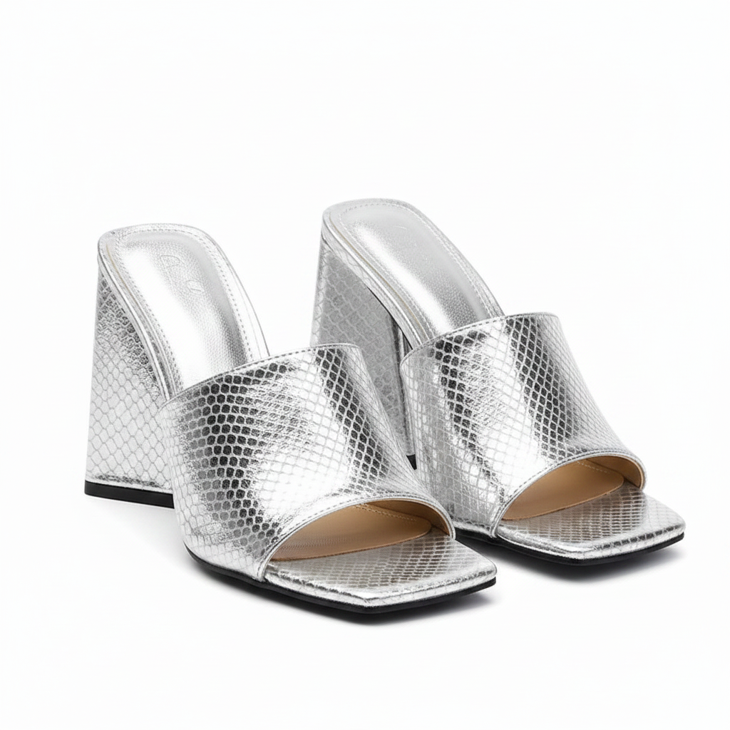 Lazy Slip On  Square heel Open Toe