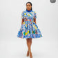 African Print Floral Dress