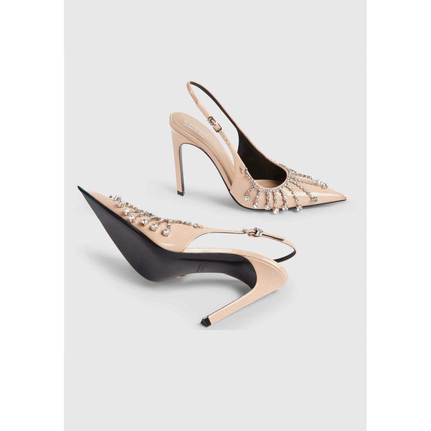Diamond Embellishment Stiletto Pointed-Toe Shoes.