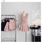 Suit Vest and pleated Mini Skirt Set