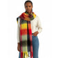 Multi-Color Fringe-Trimmed Blanket Scarf