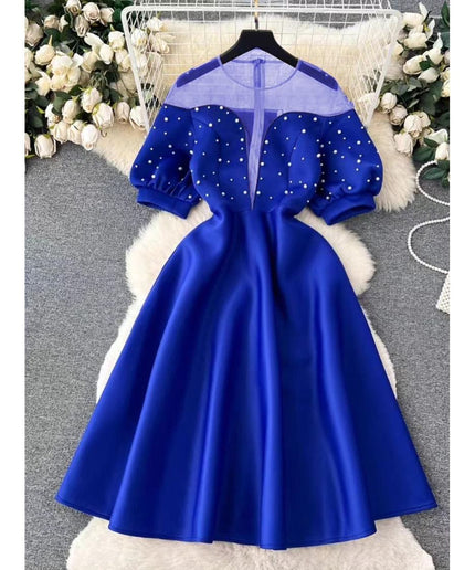 Vintage Lace Round Neck Dress