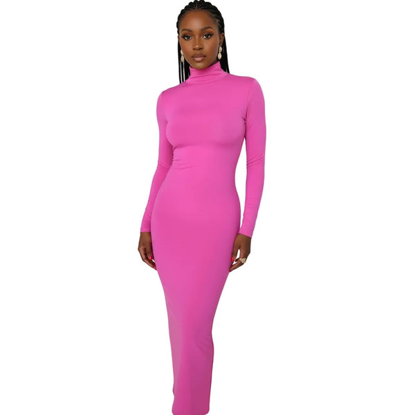 open lace back dress Long Sleeve Turtleneck Dress – YELLOW SUB TRADING