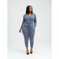 Buttoned Knitted Jumpsuit