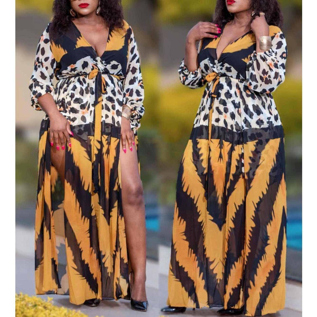 Vintage Printed Maxi Dress — YELLOW SUB TRADING