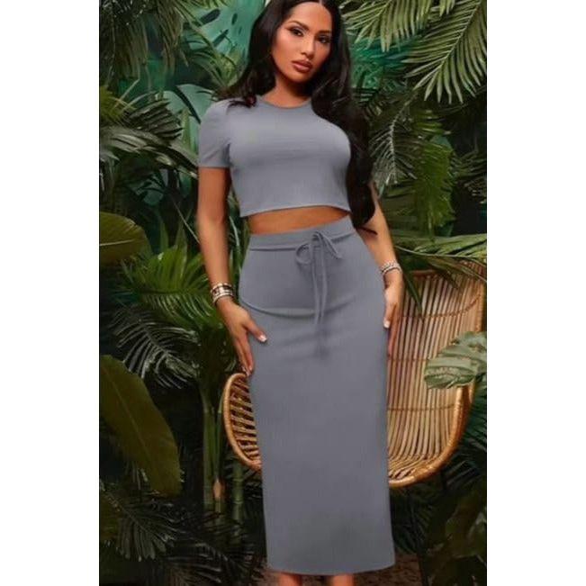 Pencil Skirt and Crop Rope Set — YELLOW SUB TRADING
