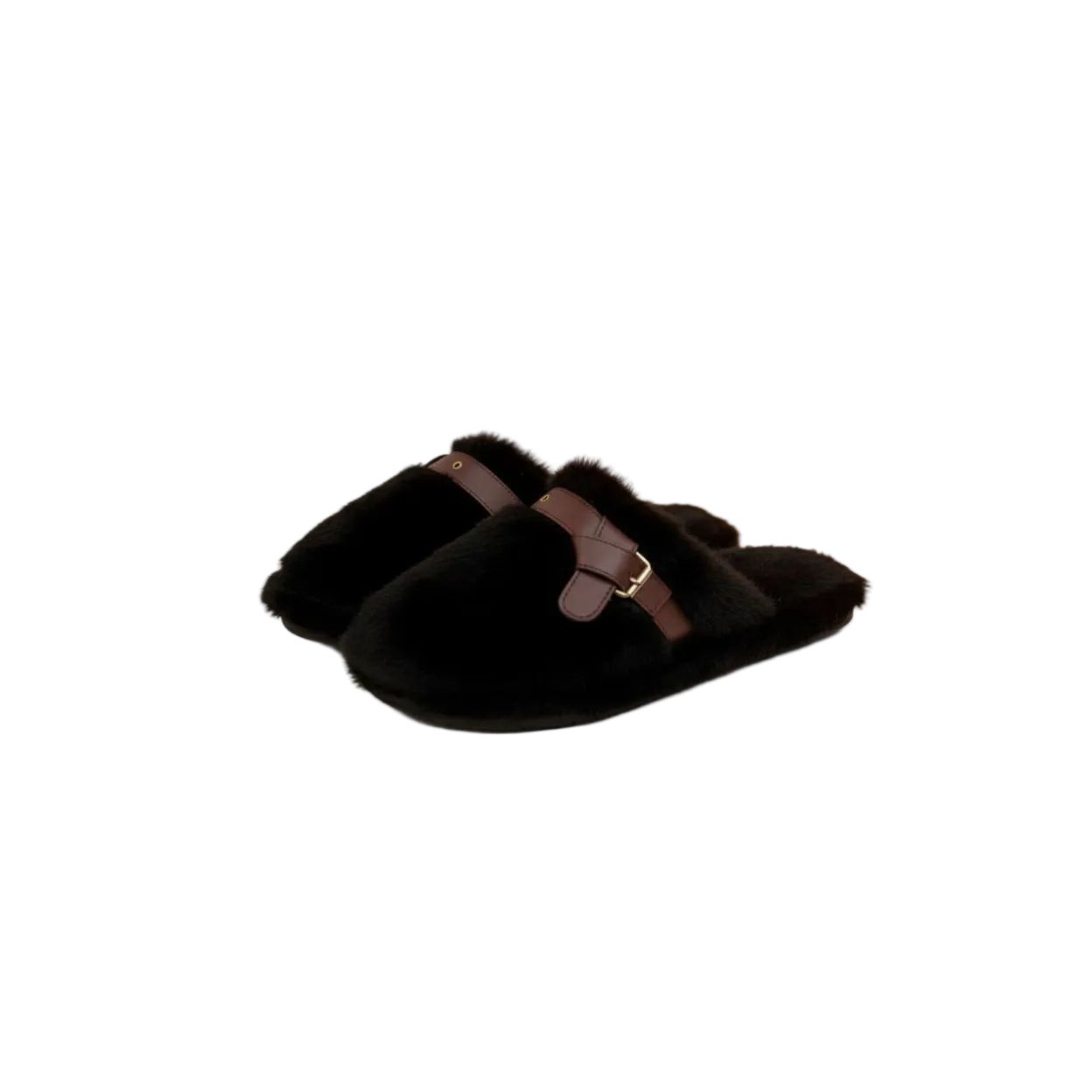Soft Plush Retro Slip On Warm Slippers