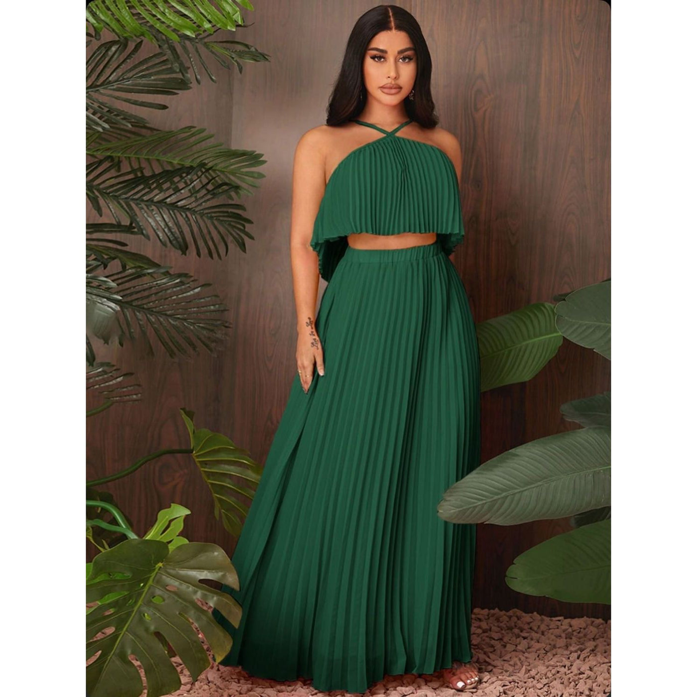 Emily Halter Top & Skirt Set